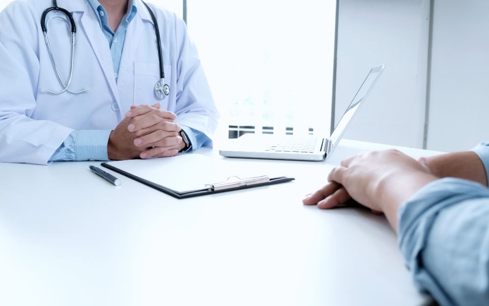 Área de recepción y entrevista médica del banco de sangre